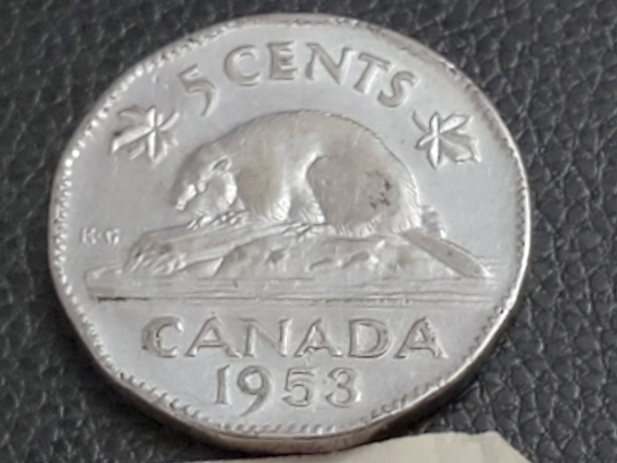 1953-Canada-Nickel-Shoulder-Fold-Or-Non-Shoulder-Fold